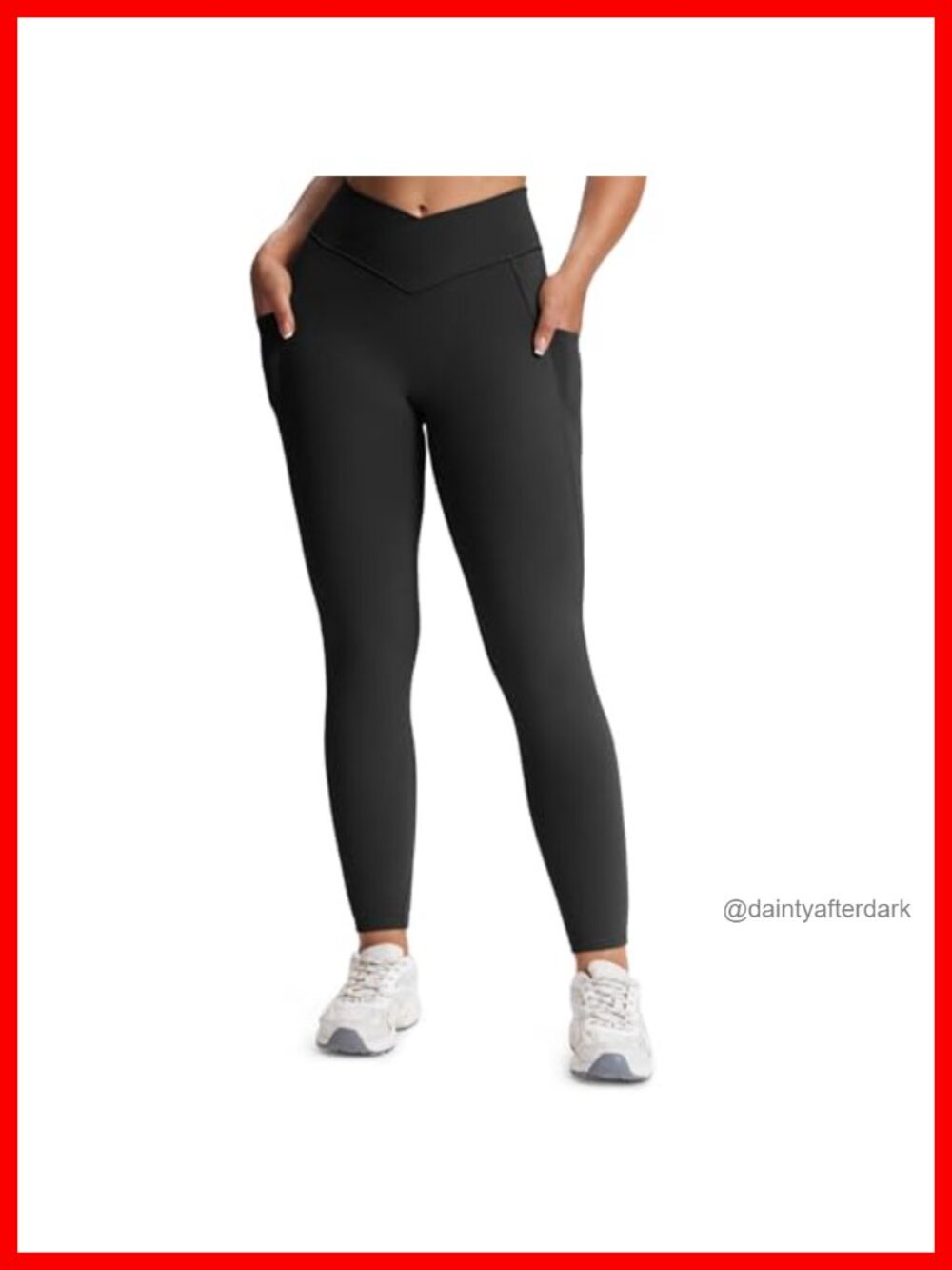 High Waist Yoga Leggings with Pockets, Compression, 26" Ankle Length, Buttery